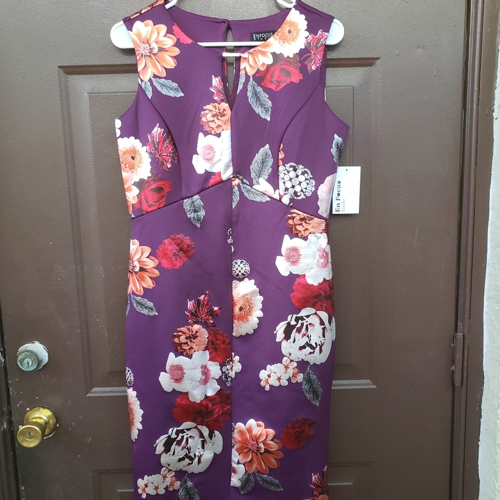 Purple floral dress
